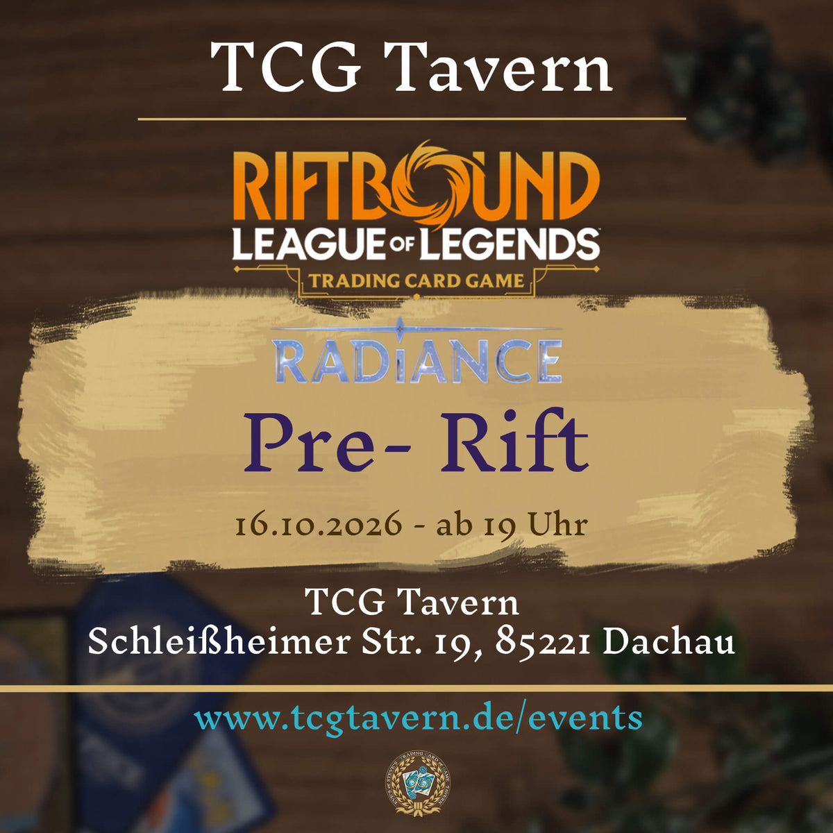 TCG Tavern Dachau Riftbound TCG "Radience" Sealed 2026-10-25