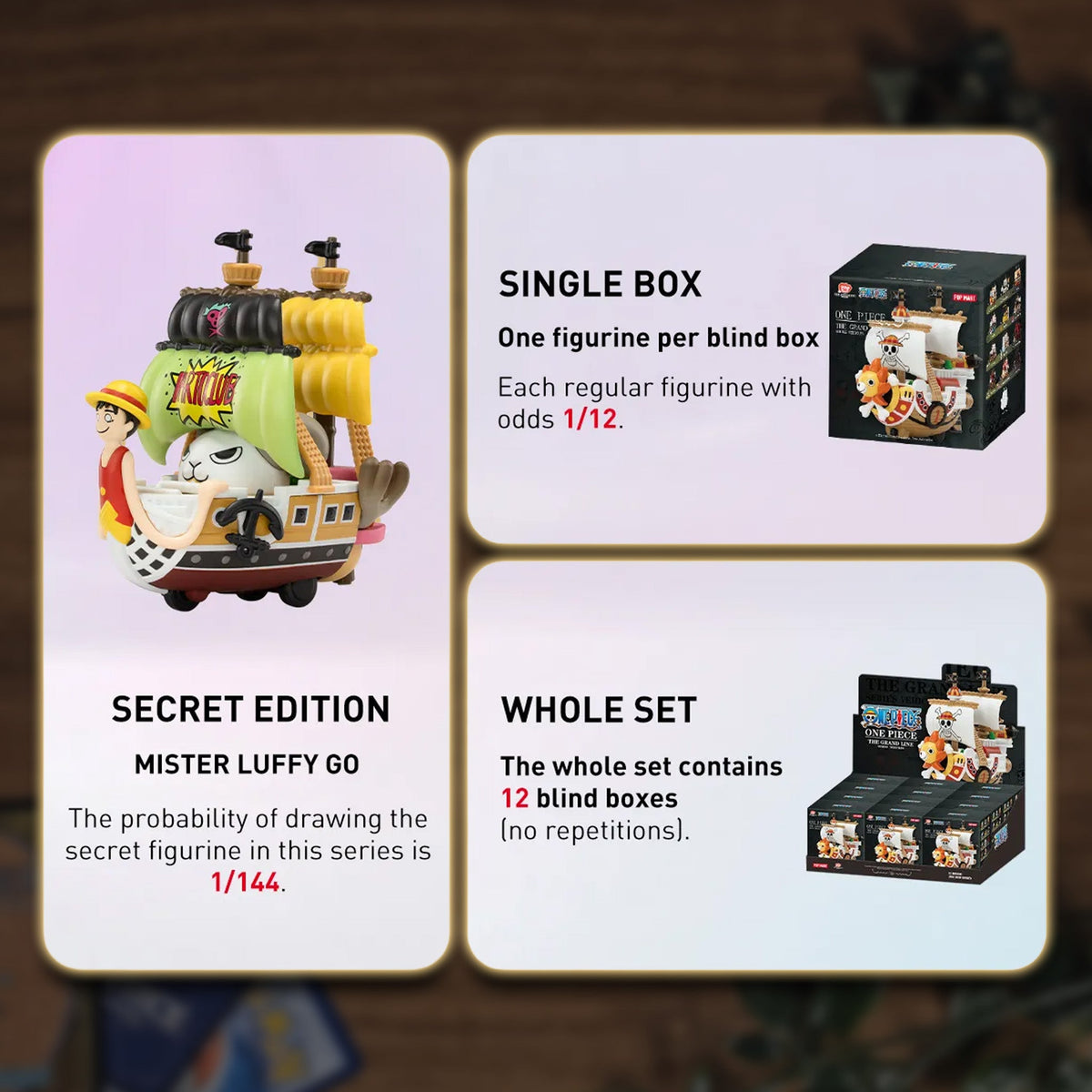 Popmart Blindbox - One Piece - The Grand Line Series Vehicles Secret Chance
