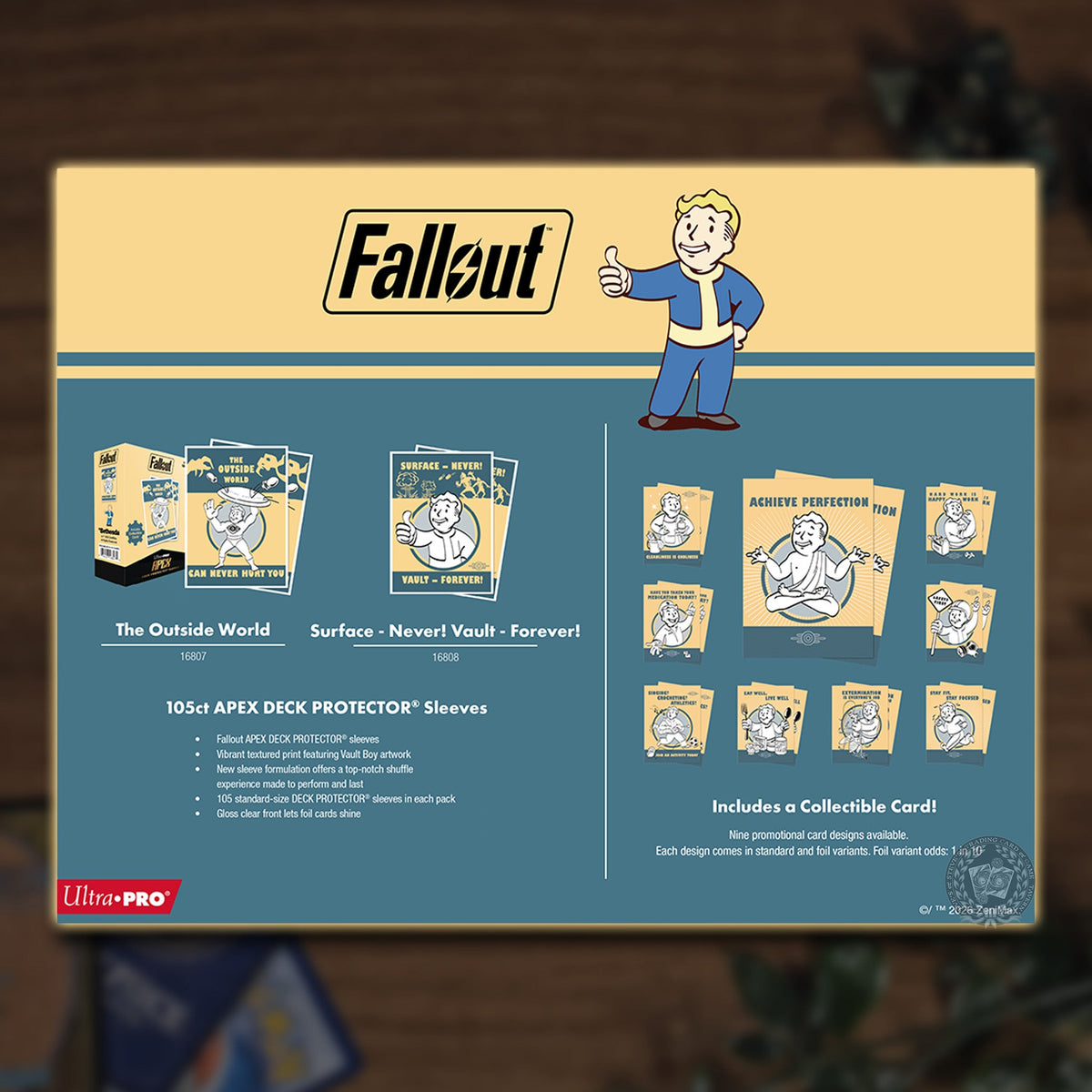 Ultra PRO Fallout - Surface Never! - Vault Forever! APEX Sleeves - Produktspezifikationen