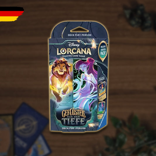 Disney Lorcana Geflüster aus der Tiefe Starter-Deck Bernstein und Smaragd